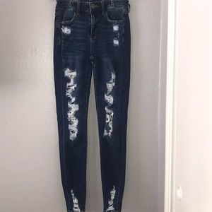American Eagle Hi-Rise Ripped Jegging Jeans